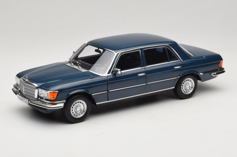 Mercedes 350 SEL W116 Hansa Blue Norev 1:18 183976 Kov