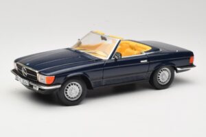 Mercedes 350 SL R107 Tmavo Modrý Sun Star 1:18 MB003 Kov
