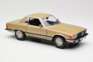 Mercedes 350 SL R107 Zlatý Sun Star 1:18 MB004 Kov – obrázok 6 z 8