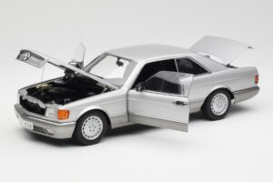 Mercedes 500 SEC C126 Strieborný AUTOart 1:18 76212 Kov – obrázok 2 z 8