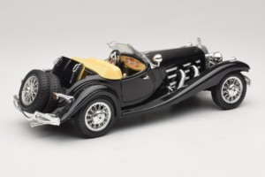 Mercedes 500K Roadster Čierny Bburago 1:18 3020-P2 Kov – obrázok 3 z 8