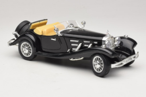 Mercedes 500K Roadster Čierny Bburago 1:18 3020-P2 Kov – obrázok 6 z 8