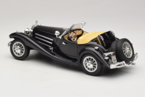Mercedes 500K Roadster Čierny Bburago 1:18 3020-P2 Kov – obrázok 7 z 8