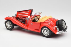 Mercedes 500K Roadster Červený Bburago 1:18 3020 Kov – obrázok 5 z 8