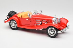 Mercedes 500K Roadster Červený Bburago 1:18 3020 Kov – obrázok 6 z 8