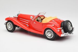 Mercedes 500K Roadster Červený Bburago 1:18 3020 Kov – obrázok 7 z 8