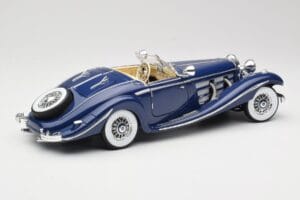 Mercedes 500K Special Roadster Modrý Maisto 1:18 56059 Kov – obrázok 3 z 8