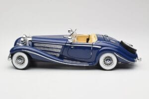 Mercedes 500K Special Roadster Modrý Maisto 1:18 56059 Kov – obrázok 4 z 8