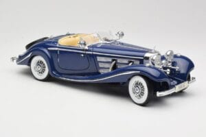 Mercedes 500K Special Roadster Modrý Maisto 1:18 56059 Kov – obrázok 6 z 8