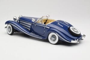 Mercedes 500K Special Roadster Modrý Maisto 1:18 56059 Kov – obrázok 7 z 8