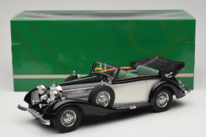 Mercedes 540K Kabriolet Čierny Strieborný Cult Models 1:18 CML184-3 Kov – obrázok 6 z 6