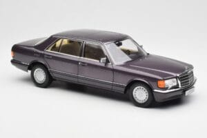 Mercedes 560 SEL W126 Fialový Metallic Norev 1:18 183544 Kov – obrázok 6 z 8