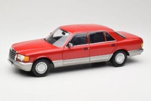 Mercedes 560 SEL W126 Červený Norev 1:18 183463 Kov