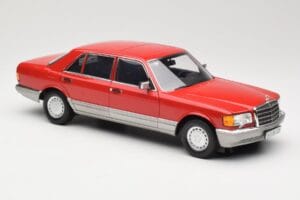 Mercedes 560 SEL W126 Červený Norev 1:18 183463 Kov – obrázok 6 z 8