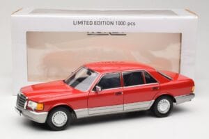 Mercedes 560 SEL W126 Červený Norev 1:18 183463 Kov – obrázok 8 z 8