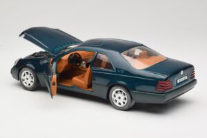 Mercedes 600 SEC C140 Zelený Majorette 1:18 4418 Kov – obrázok 5 z 8