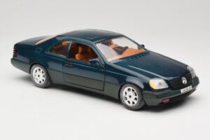Mercedes 600 SEC C140 Zelený Majorette 1:18 4418 Kov – obrázok 6 z 8