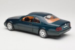 Mercedes 600 SEC C140 Zelený Majorette 1:18 4418 Kov – obrázok 7 z 8