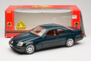 Mercedes 600 SEC C140 Zelený Majorette 1:18 4418 Kov – obrázok 8 z 8