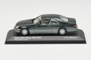 Mercedes 600 SEC W140 Zelený Metalický Minichamps 1:43 430032604 Kov