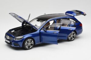 Mercedes C-Class S205 T-Modell Brilliant Modrý Metalíza Norev 1:18 B66960257 Kov – obrázok 2 z 8