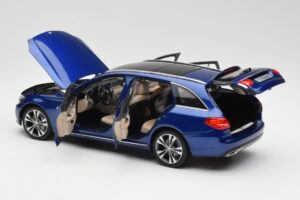 Mercedes C-Class S205 T-Modell Brilliant Modrý Metalíza Norev 1:18 B66960257 Kov – obrázok 5 z 8