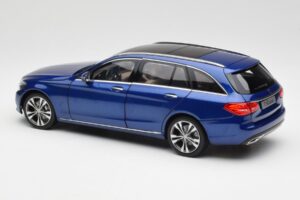Mercedes C-Class S205 T-Modell Brilliant Modrý Metalíza Norev 1:18 B66960257 Kov – obrázok 7 z 8