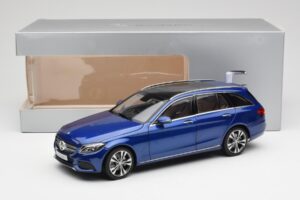 Mercedes C-Class S205 T-Modell Brilliant Modrý Metalíza Norev 1:18 B66960257 Kov – obrázok 8 z 8