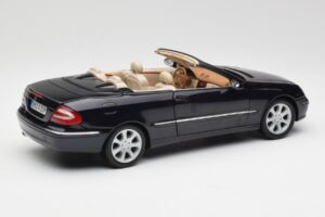 Mercedes CLK 500 W209 Kabriolet Tmavo Modrý Metalíza Kyosho 1:18 B66962174 Kov – obrázok 4 z 9