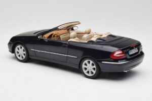 Mercedes CLK 500 W209 Kabriolet Tmavo Modrý Metalíza Kyosho 1:18 B66962174 Kov – obrázok 8 z 9