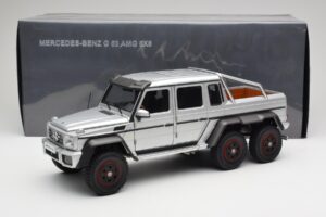 Mercedes AMG G63 W463 6x6 Iridium Strieborný AUTOart 1:18 76301 Kompozit – obrázok 8 z 8