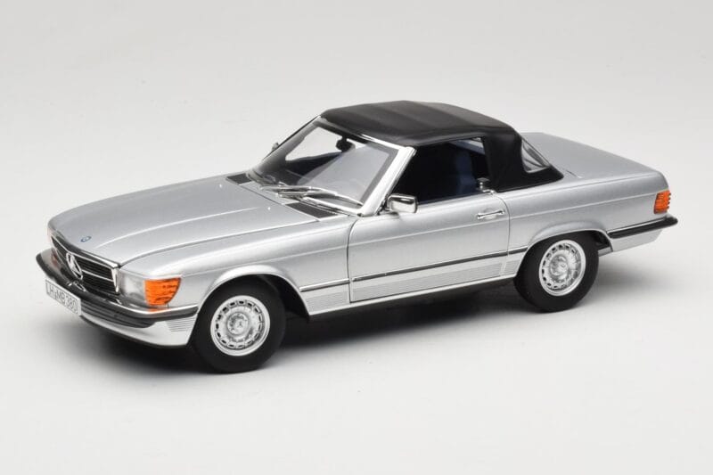 Mercedes R107 380 SL Strieborný Norev 1:18 183725 Kov