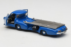 Mercedes Renntransporter Blue Wonder CMC 1:43 M-036K Kov – obrázok 5 z 8