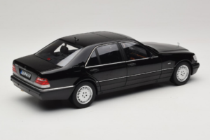 Mercedes S-Class W140 S600 Obsidian Black Metallic Norev 1:18 183045 Kov – obrázok 3 z 8