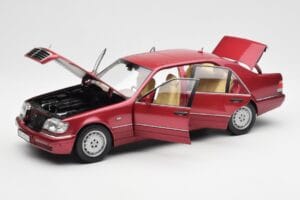 Mercedes S500 W140 Červený Metallic Norev 1:18 183579 Kov – obrázok 2 z 8