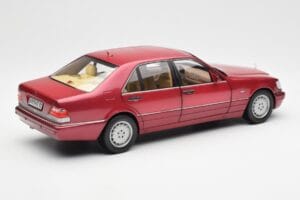 Mercedes S500 W140 Červený Metallic Norev 1:18 183579 Kov – obrázok 3 z 8