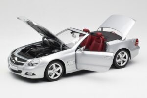 Mercedes SL 500 R230 Kabriolet Iridium Strieborný Minichamps 1:18 B66962388 Kov – obrázok 2 z 8