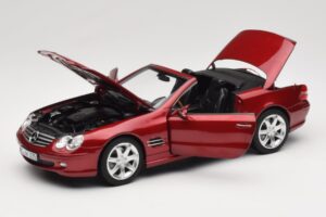 Mercedes SL 500 R230 Red Metallic Limitovaná Edícia Norev 1:18 183841 Kov – obrázok 2 z 8