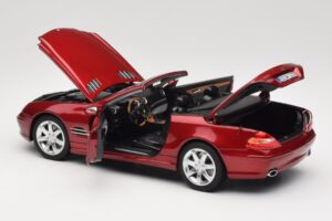 Mercedes SL 500 R230 Red Metallic Limitovaná Edícia Norev 1:18 183841 Kov – obrázok 5 z 8