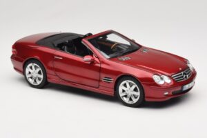 Mercedes SL 500 R230 Red Metallic Limitovaná Edícia Norev 1:18 183841 Kov – obrázok 6 z 8