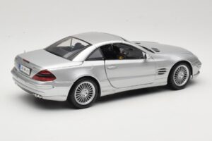 Mercedes SL55 AMG R230 Strieborný Maisto 1:18 36894 Kov – obrázok 3 z 8