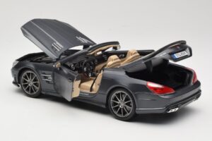 Mercedes SL65 AMG Black Series R230 Matte Black Maisto 1:18 36198 Kov – obrázok 5 z 8