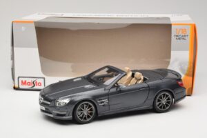 Mercedes SL65 AMG Black Series R230 Matte Black Maisto 1:18 36198 Kov – obrázok 8 z 8