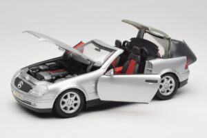 Mercedes SLK R170 Roadster Strieborný Maisto 1:18 31674 Kov – obrázok 9 z 9