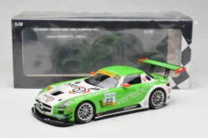 Mercedes AMG SLS C197 GT3 MS Racing #22 V. Sigacev / C. Stoll ADAC GT Masters 2011 Minichamps 1:18 151113102 Kov – obrázok 6 z 6