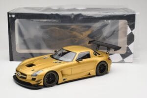 Mercedes AMG SLS C197 GT3 Street Zlatý Minichamps 1:18 151113106 Kov – obrázok 6 z 6