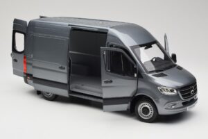 Mercedes Sprinter W907 Dodávka Selenite Grey Metallic Norev 1:18 B66004163 Kov – obrázok 5 z 8
