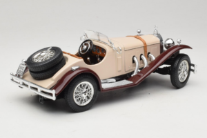 Mercedes SSK Béžový & Tmavočervený Bburago 1:18 3009-M4 Kov – obrázok 2 z 6