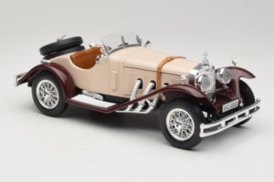 Mercedes SSK Béžový & Tmavočervený Bburago 1:18 3009-M4 Kov – obrázok 4 z 6