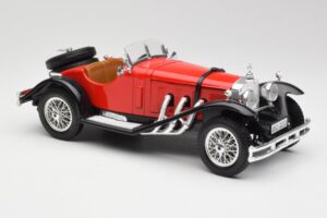 Mercedes SSK Červená & Čierny Bburago 1:18 3009-M1 Kov – obrázok 4 z 6